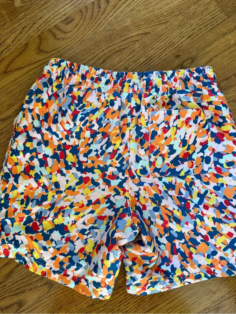 Boys Multicolor Abstract Print Swim Shorts
